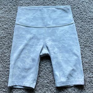 lululemon athletica Light Gray Bike Shorts, Size 8
